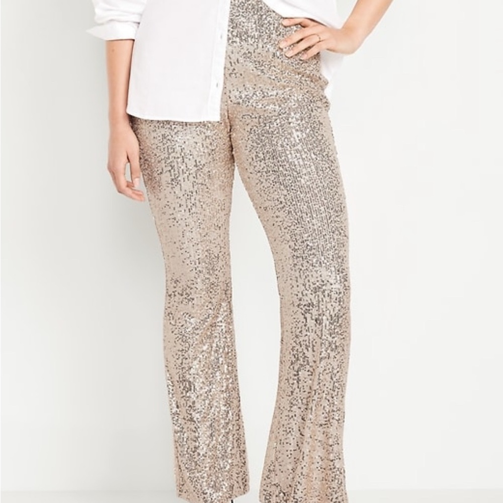 Sequin Flare Pants